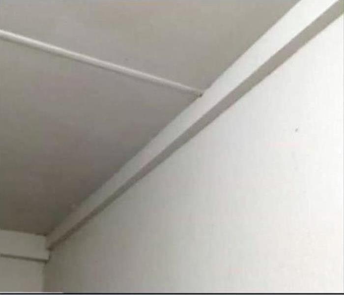 Clean wall and ceiling